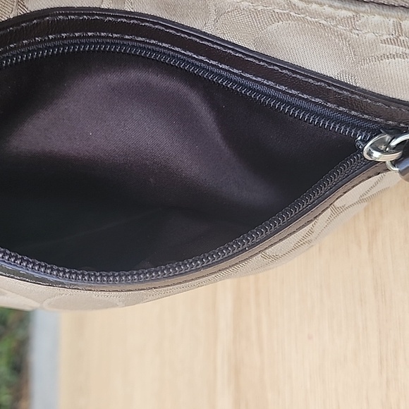 Coach Khaki Signature Sateen w/Front Pocket Top Zip Crossbody Bag - Picture 14 of 15